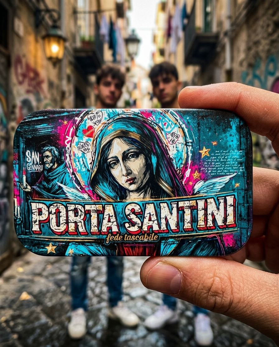 Porta santini in alluminio stampato UV